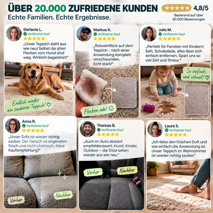 🔥🎁 1+1 GRATIS!!🥳 💞 50K+ VERKAUFT! ⚡🧼 Wasserloser Teppich-Schaumreiniger mit Reinigungstuch