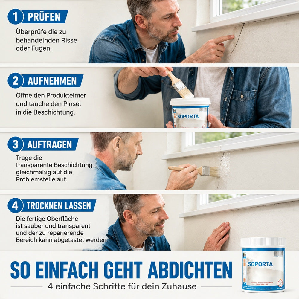 Wasserfestes Reparatur- und Dichtungsmittel für verschiedene Oberflächen