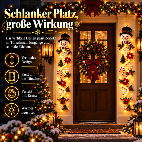 ⏳ Letzter Tag! 49 % Rabatt – 🎄✨🎅 MerryCascade™ Leuchtender Weihnachtstürhänger