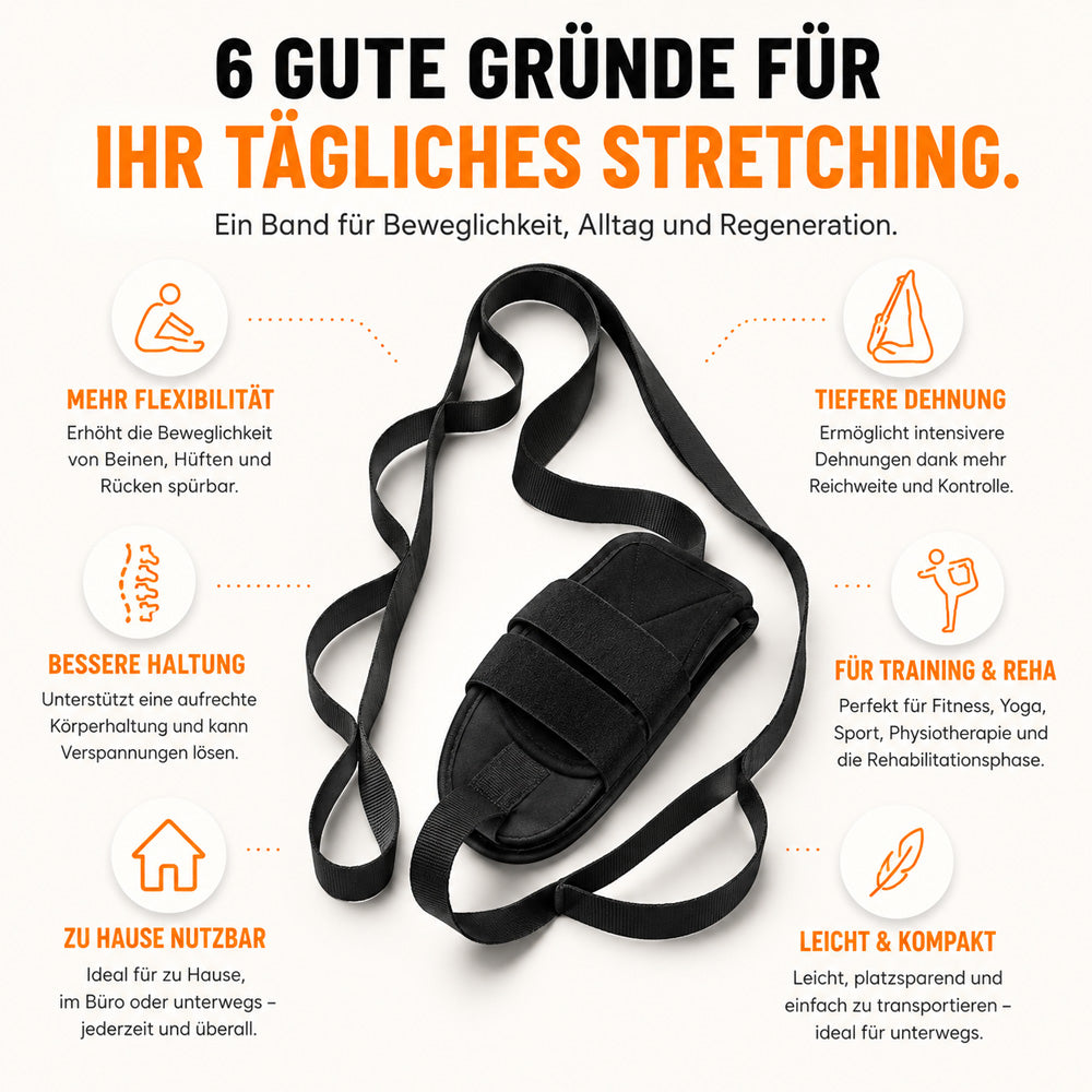 Multifunktionales Fuß- & Bein-Dehnband – Training & Rehabilitation
