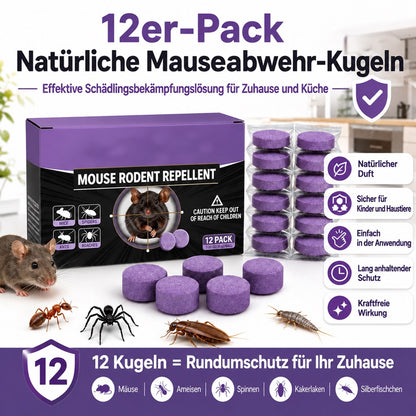 🐭 🐭12er-Pack Nager-Abwehrkugeln für Zuhause & Küche – 🌿 EINE DUFTBARRIERE, DIE SIE NICHT ZUM BLEIBEN EINLÄDT