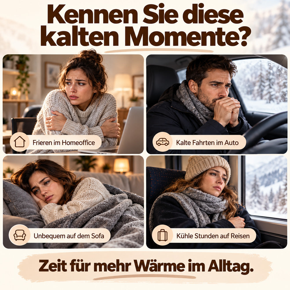 🔥 Weihnachtssale – 50 % RABATT! ❄️ Bleib den ganzen Winter warm – Tragbarer elektrischer Wärmeschal als Decke