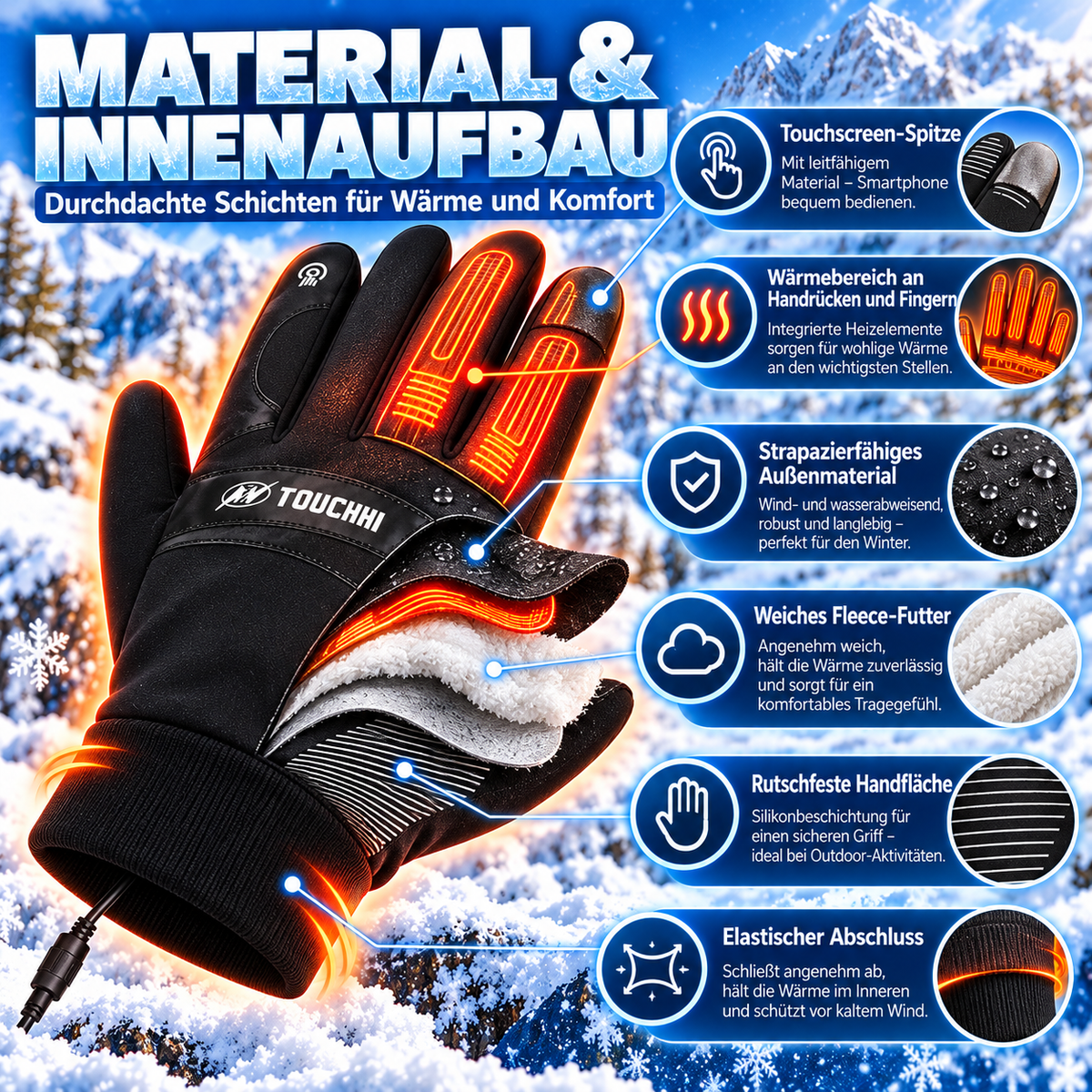 🎁Winter Outdoor Warm Electric Heated Gloves