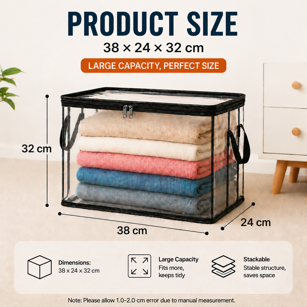 💞LAST DAY 50% OFF ✨📦Lumazilo® Large Heavy-Duty Thick Plastic Clear Storage