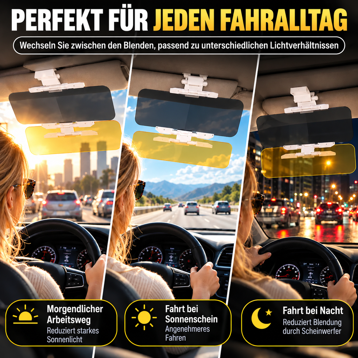 upsell-Universelle HD-Antiblend-Sonnenblende fürs Auto – Tag und Nacht