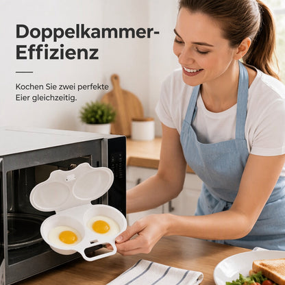 🎉 TOP-ANGEBOT💥 2-Eier-Mikrowellenkocher – Frühstück in Minuten!
