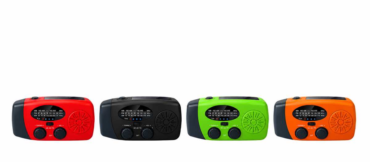 Multifunktionales tragbares Solar-Notfallradio – Powerbank, Handkurbel & Wetterwarnungen für Outdoor-Abenteuer und Notfälle