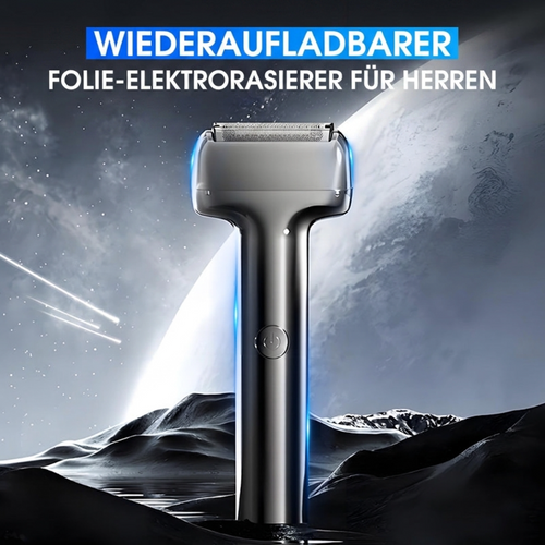 🪒 LIMITIERTER 50% RABATT! Wiederaufladbarer Folien-Elektrorasierer für Herren – 60 Minuten Akkulaufzeit, IPX6 wasserfest, flüsterleiser Betrieb für empfindliche Haut