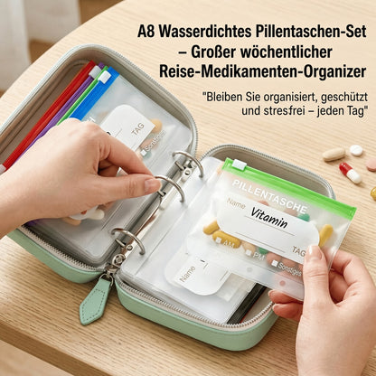 🥳 2026 TOP-ANGEBOT 💞 BIS ZU 50 % RABATT!! 💊 A8 wasserdichter Organizer mit 14 farbcodierten Fächern – kompakter Reise-Medikamenten-Organizer für Tabletten, Vitamine & Nahrungsergänzungsmittel