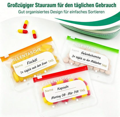 🥳 2026 TOP-ANGEBOT 💞 BIS ZU 50 % RABATT!! 💊 A8 wasserdichter Organizer mit 14 farbcodierten Fächern – kompakter Reise-Medikamenten-Organizer für Tabletten, Vitamine & Nahrungsergänzungsmittel