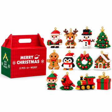 ⏳ Nur heute 49 % sparen – 🎄 12-Tage-Mini-Weihnachts-Bauset zum Selberbauen | 12 einzigartige, festliche Bausets mit Aufhängeschlaufen – perfekt zum Schmücken von Weihnachtsbäumen, Kränzen und festlichen Dekorationen 🧱