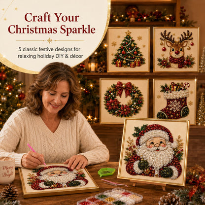 ✨ 3D-Weihnachtsperlen-Bastelset – Entspannende DIY-Weihnachtsdekoration