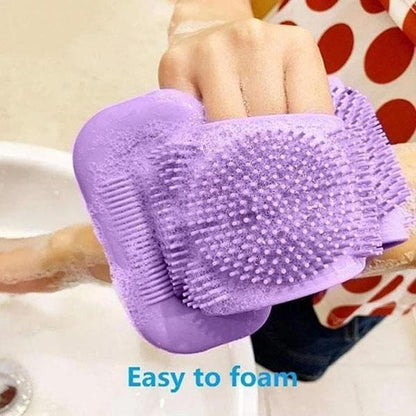 🧼 Silikon-Duschbürste – Weiche Borsten, sanfte Reinigung für empfindliche Haut 🚿