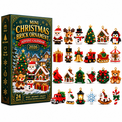 ⏳ Letzter Tag, um 49 % zu sparen – 🎄 24-Tage-Mini-Weihnachtsdeko-Adventskalender | 24 einzigartige, festliche Bausets mit Aufhängeschlaufen – perfekt zum Schmücken von Weihnachtsbäumen, Kränzen und festlichen Dekorationen 🧱