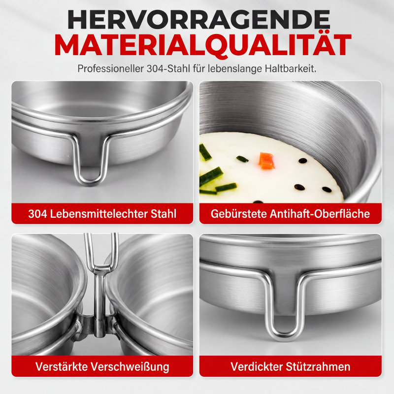 🍳 Multifunktionaler Mini-Eierkocher aus Edelstahl – Zum Kochen und Dämpfen von Eiern für den täglichen Gebrauch