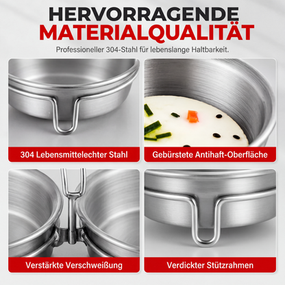 🍳 Multifunktionaler Mini-Eierkocher aus Edelstahl – Zum Kochen und Dämpfen von Eiern für den täglichen Gebrauch