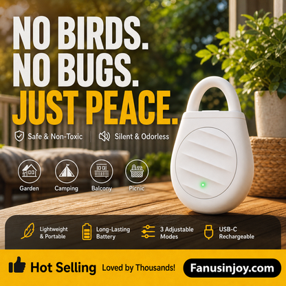 🔥 Zeitlich begrenztes Angebot: 3 kaufen, 2 gratis erhalten! 🐦 Keine Probleme mehr mit Vögeln, Wildtieren und Heuschrecken! Tragbarer Ultraschall-Vogelabwehr-Schlüsselanhänger
