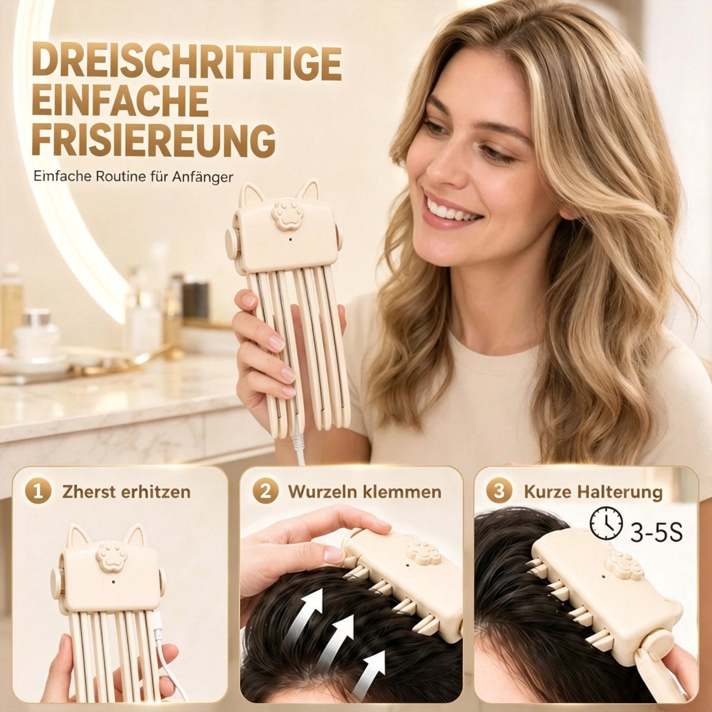 🔥50% RABATT🔥Über 50.000 Stück verkauft!🪮Volumen-Clip für Haarwurzeln – Sofortiges Volumen ohne Hitze, keine Abdrücke, leicht & bequem💁‍♀️