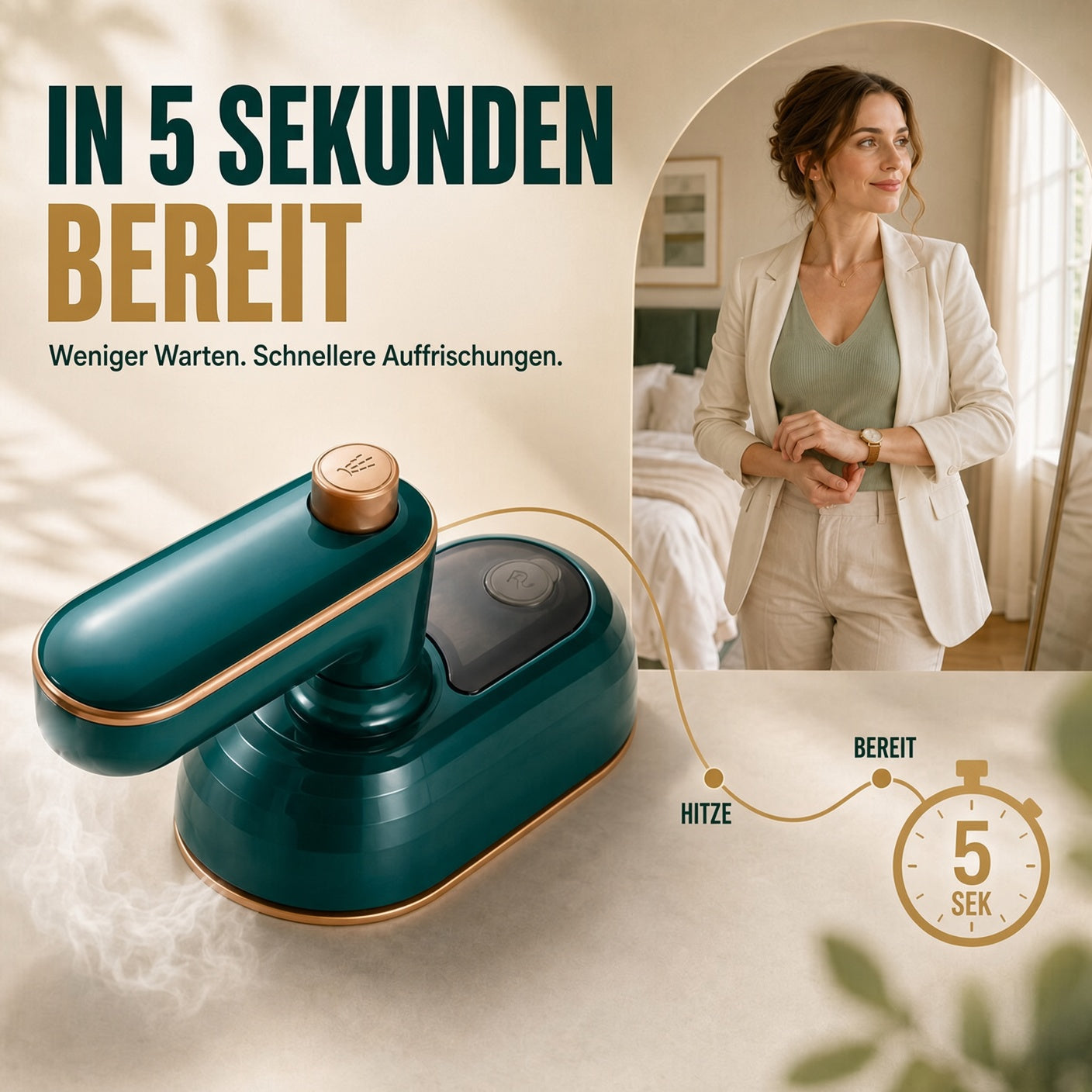 Globetrek° MicroIron: Tragbar Mini Kleidungsstück Bügeleisen