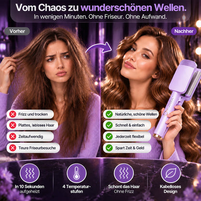 ✨ 50 % Rabatt! 32-mm-Welleneisen – Weiche Wellen, voller Glamour! 🌊 4 Temperaturstufen, in ca. 10 Sekunden einsatzbereit, mit Ionen-Technologie