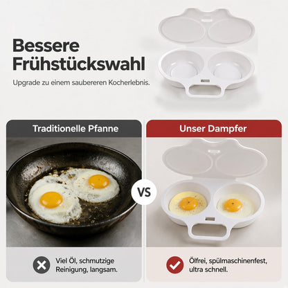 🎉 TOP-ANGEBOT💥 2-Eier-Mikrowellenkocher – Frühstück in Minuten!