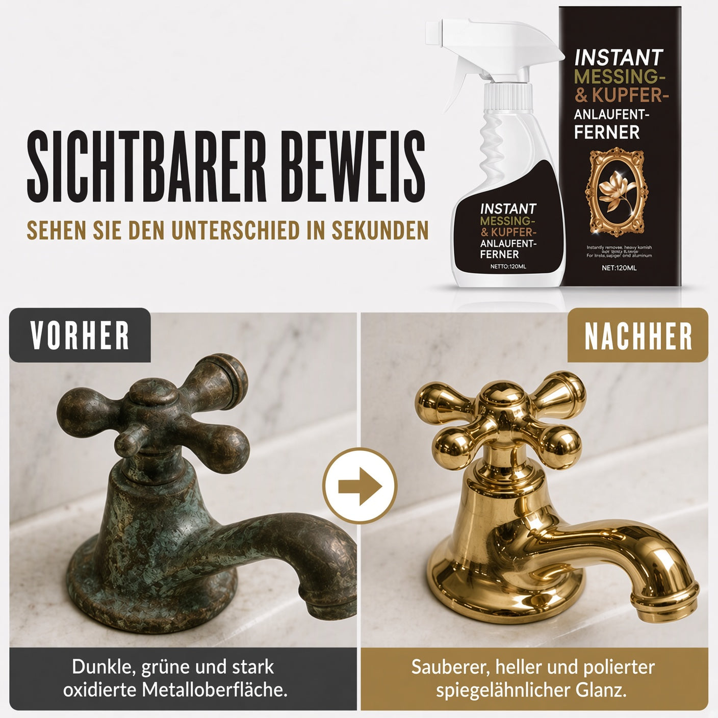 ✨Sofortwirkendes Spray zum Entfernen von Messingbelägen