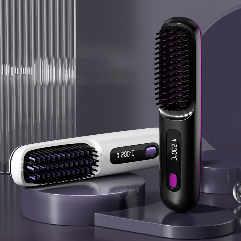 💖Neujahrs-Sonderangebot: 50 % Rabatt💖 Kabelloser, keramisch beheizter Haarglätter-Kamm -Remifa®