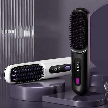 💖Neujahrs-Sonderangebot: 50 % Rabatt💖 Kabelloser, keramisch beheizter Haarglätter-Kamm -Remifa®