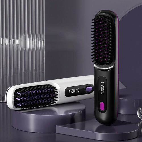 💖Neujahrs-Sonderangebot: 50 % Rabatt💖 Kabelloser, keramisch beheizter Haarglätter-Kamm -Remifa®