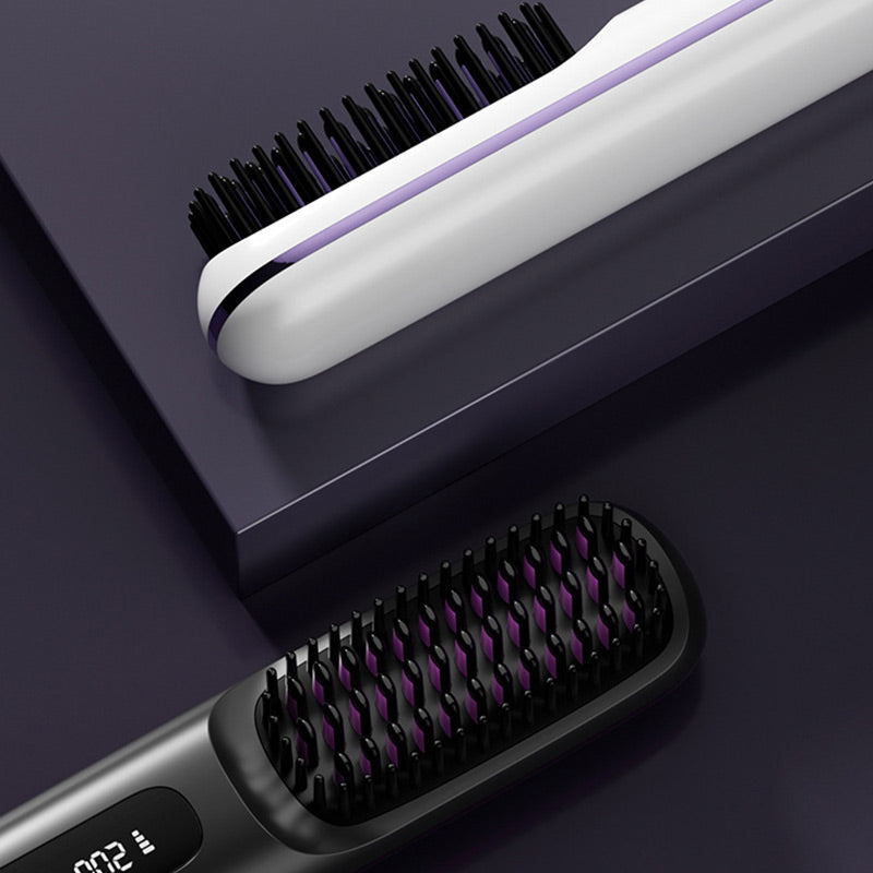 💖Neujahrs-Sonderangebot: 50 % Rabatt💖 Kabelloser, keramisch beheizter Haarglätter-Kamm -Remifa®