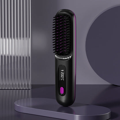 💖Neujahrs-Sonderangebot: 50 % Rabatt💖 Kabelloser, keramisch beheizter Haarglätter-Kamm -Remifa®