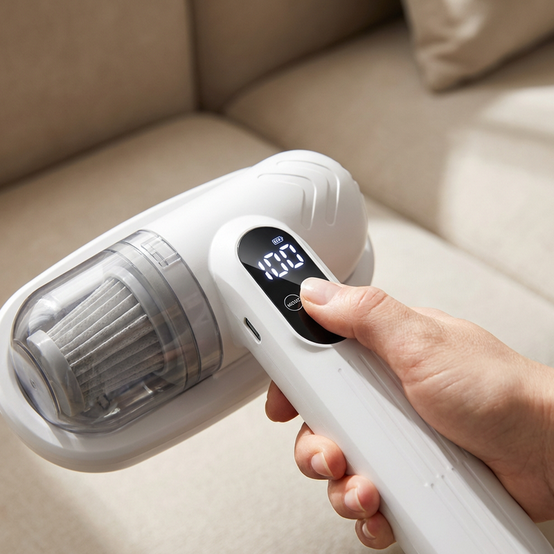 🌟Komplett aufgerüstet🛏️Über 500.000 Stück verkauft!💝Bettstaubsauger mit UV-C-Licht – Klopfen + Saugen + UV in einem!💥🔦 -Remifa®