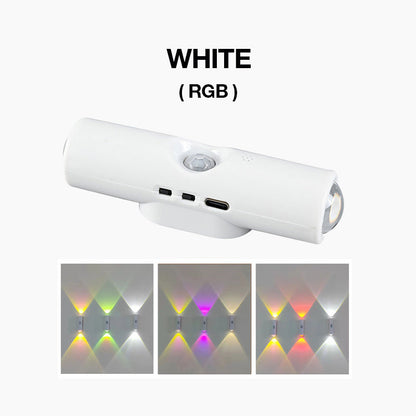 🌈 Intelligente LED-Nachtleuchte mit Bewegungssensor, dimmbare RGB-Wandlampe mit Farbwechsel, USB-aufladbares Ambientelicht mit Farbverlauf und magnetischer Klebebefestigung für Schlafzimmer, Flur und Eingangsbereich – stilvolle Wohnbeleuchtung