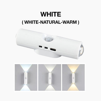 🌈 Intelligente LED-Nachtleuchte mit Bewegungssensor, dimmbare RGB-Wandlampe mit Farbwechsel, USB-aufladbares Ambientelicht mit Farbverlauf und magnetischer Klebebefestigung für Schlafzimmer, Flur und Eingangsbereich – stilvolle Wohnbeleuchtung