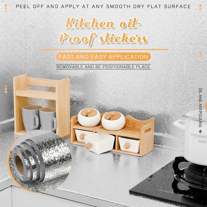 🛡️ 50 % RABATT! 🍳Selbstklebende Küchenaufkleber – Schützen Schränke und Arbeitsflächen vor Fett und Flecken. Auf Maß zuschneidbar, ablösbar. Ein echter Lebensretter in der Küche! 🌟✅