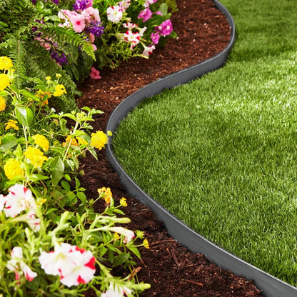 📢📢40% RABATT !!⏰Schwarze PE-Gartenkante – flexibler Rasen- & Beetbegrenzer aus hochdichtem Kunststoff, wetterfest & einfach zu verlegen