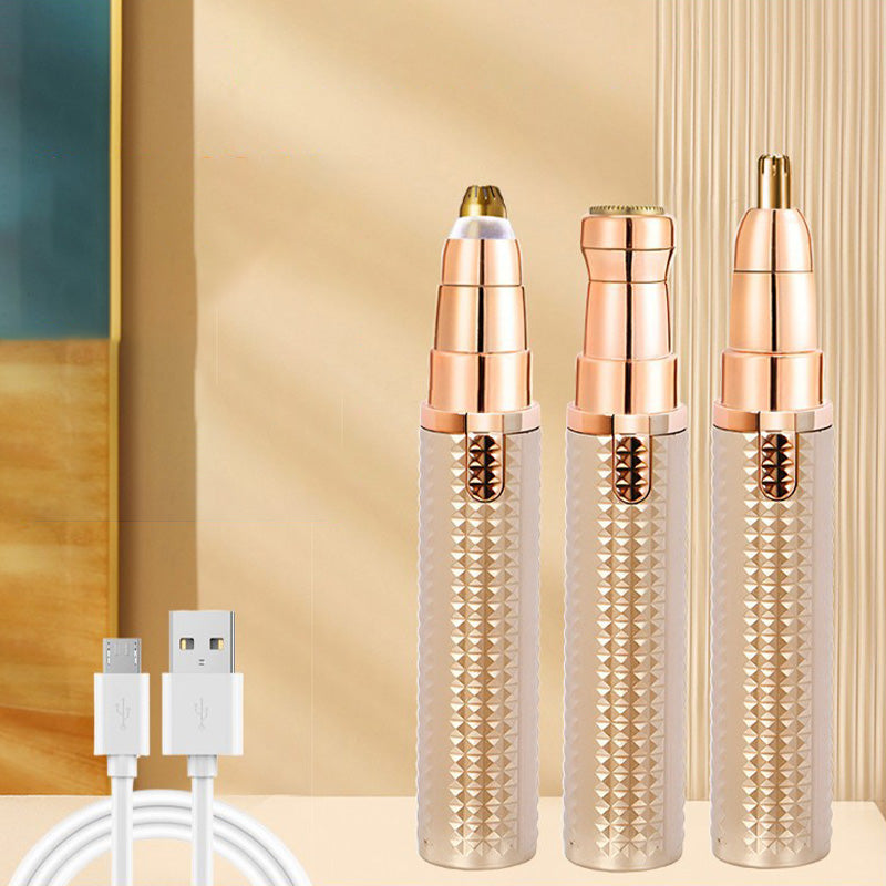 ✨3-in-1 elektrischer Beauty-Trimmer – mit Wechselaufsätzen für Augenbrauen, Gesicht & Detailpflege – für einen gepflegten Look jederzeit und überall 🌍✨