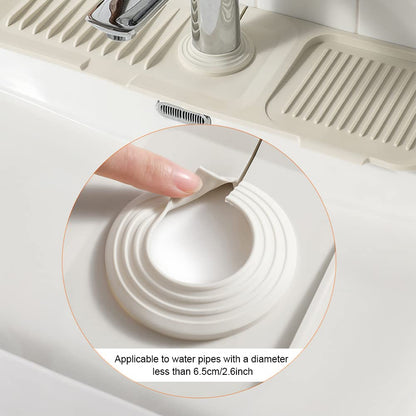 🚰💥 NUR FÜR KURZE ZEIT 50 % RABATT! Küchen- & Badezimmer-Wasserhahn-Spritzschutzmatte – Silikon-Tropffänger, verdickte wasserdichte Ablaufmatte – 2 Größen ✨