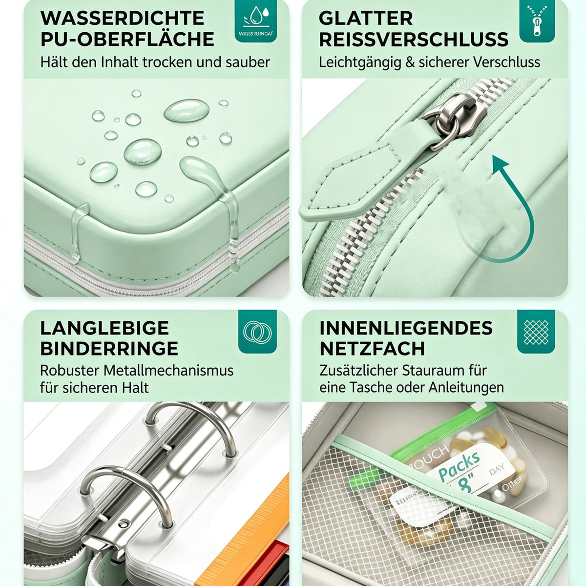 🥳 2026 TOP-ANGEBOT 💞 BIS ZU 50 % RABATT!! 💊 A8 wasserdichter Organizer mit 14 farbcodierten Fächern – kompakter Reise-Medikamenten-Organizer für Tabletten, Vitamine & Nahrungsergänzungsmittel