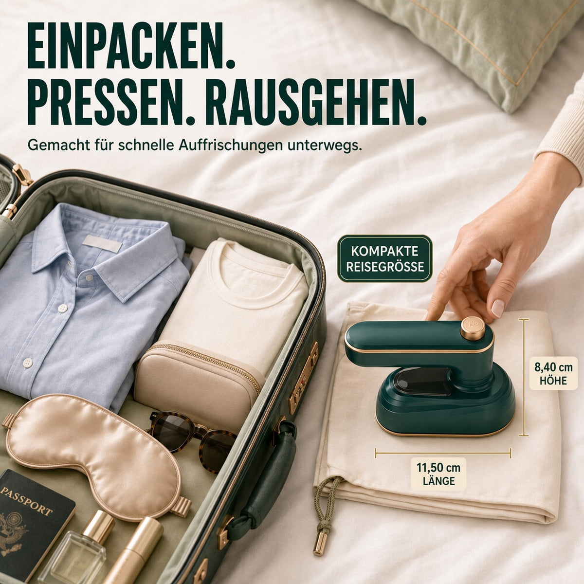 Globetrek° MicroIron: Tragbar Mini Kleidungsstück Bügeleisen